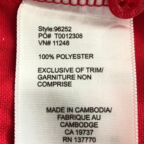 ONTOUR Athletic Short Sleeve 2 Button Pull On Poly Golf Polo Shirt Red Sz S NWOT - Picture 9 of 11